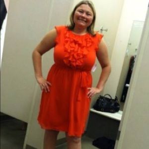 Orangish red..super light and fun dress